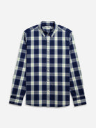 NAVY/KASHMIR GREEN CHECK Fulton Check Shirt Mens Button Down Plaid Long Sleeve