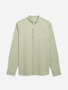 SEAGRASS Aleks Cotton Linen Shirt Mens Button Up Shirt Band Collar