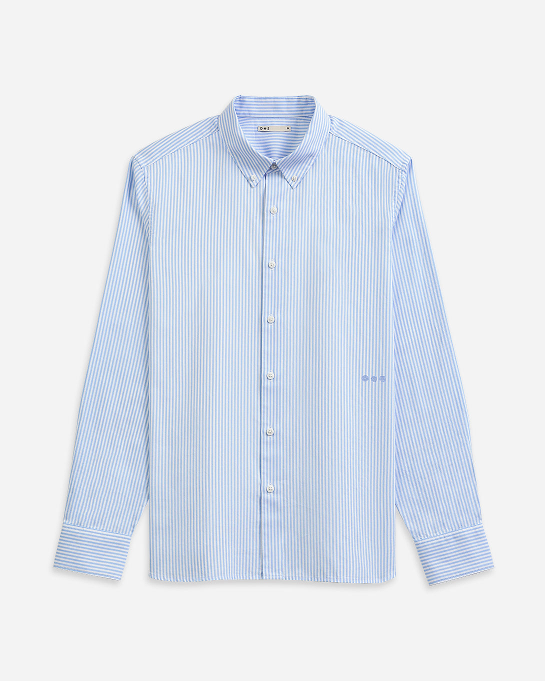 SKY BLUE/WHITE STRIPE Fulton Stripe Shirt Mens Button Down Logo
