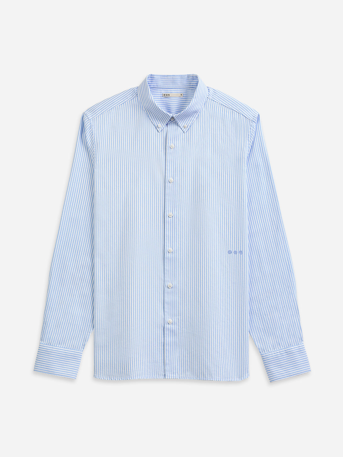 SKY BLUE/WHITE STRIPE Fulton Stripe Shirt Mens Button Down Logo