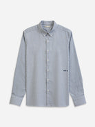 NAVY/WHITE STRIPE Fulton Stripe Shirt Mens Button Down Logo