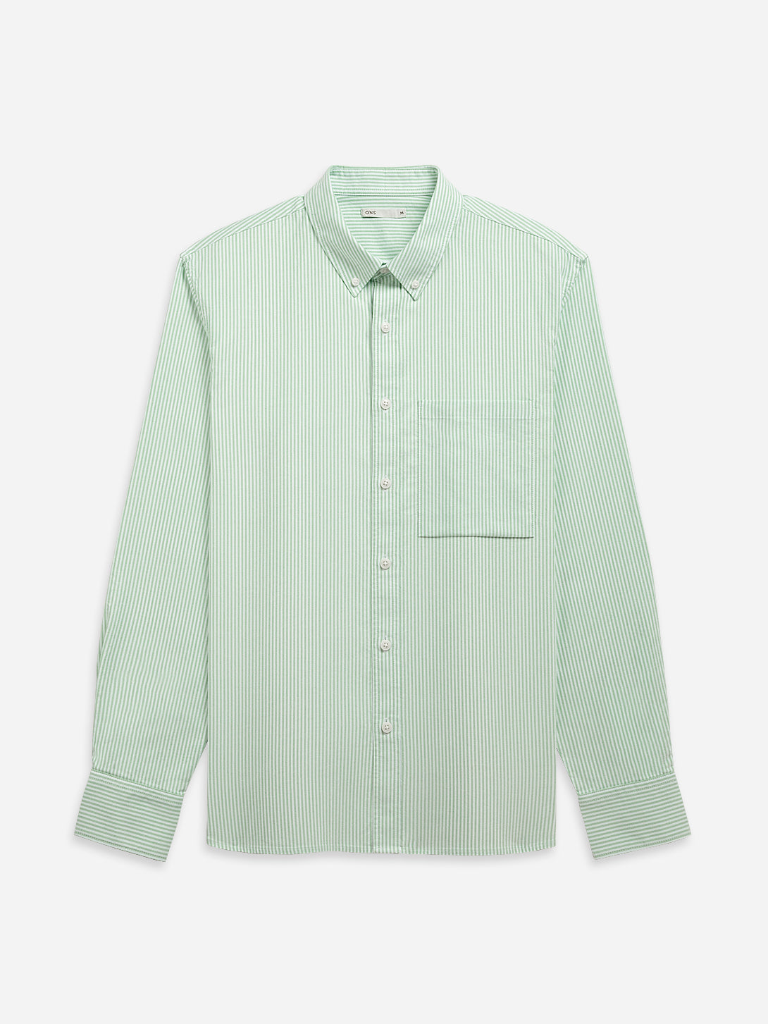 KASHMIR GREEN/WHITE STRIPE Vance Stripe Oxford Shirt Mens Button Down Pocket Shirt