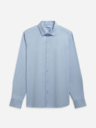 LAVENDER BLUE Adrian Herringbone Shirt Button Up Point Collar