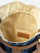 Caramel Medium Cage Bucket Womens Leather Bag 