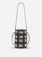 Dk Brown Medium Cage Bucket Womens Leather Bag 