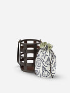 Dk Brown Medium Cage Bucket Womens Leather Bag 
