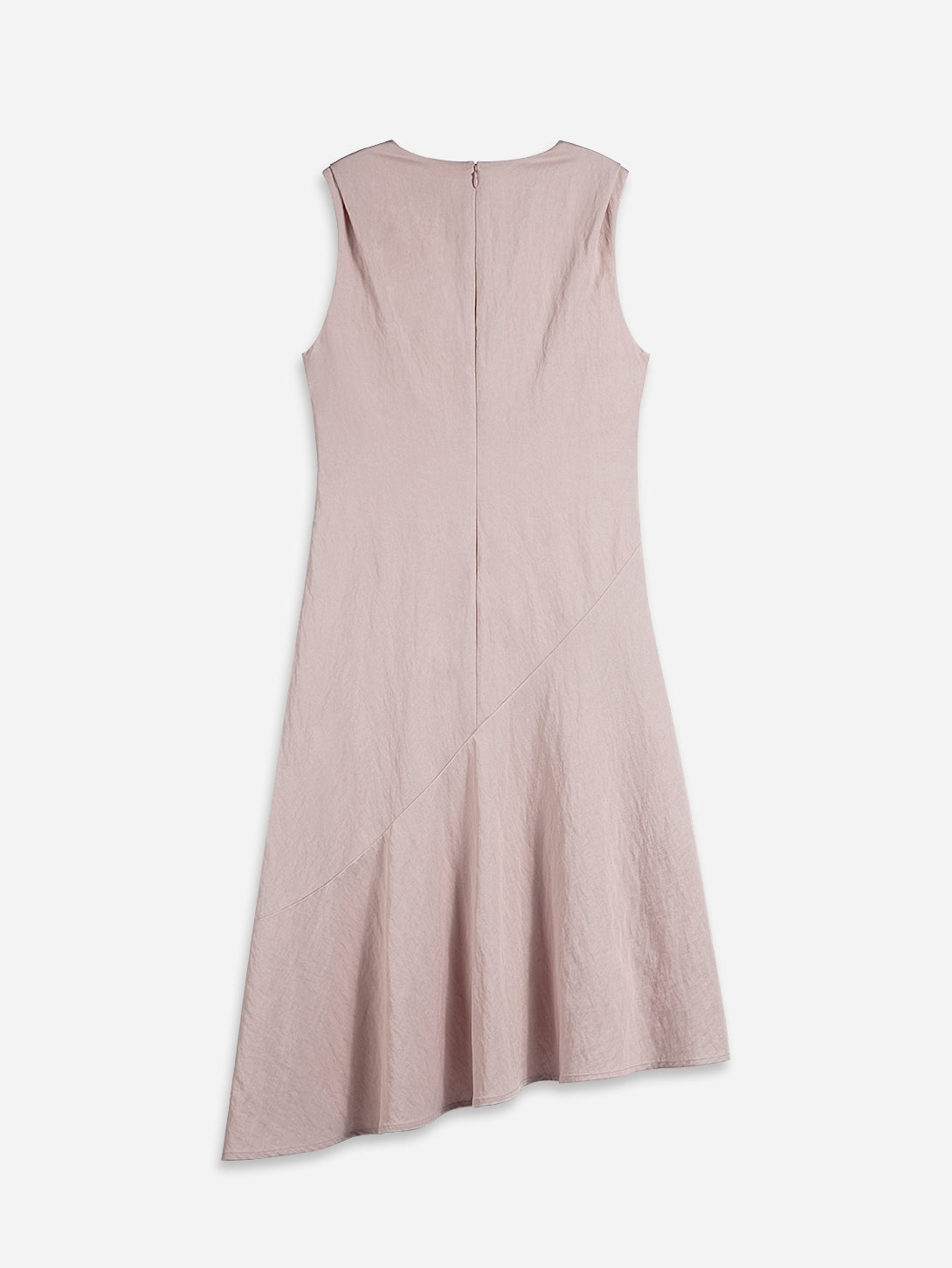 Dusty Rose Asymmetric Slit Dress Womens Sleeveless Dress Womes Summer Long Dress 
