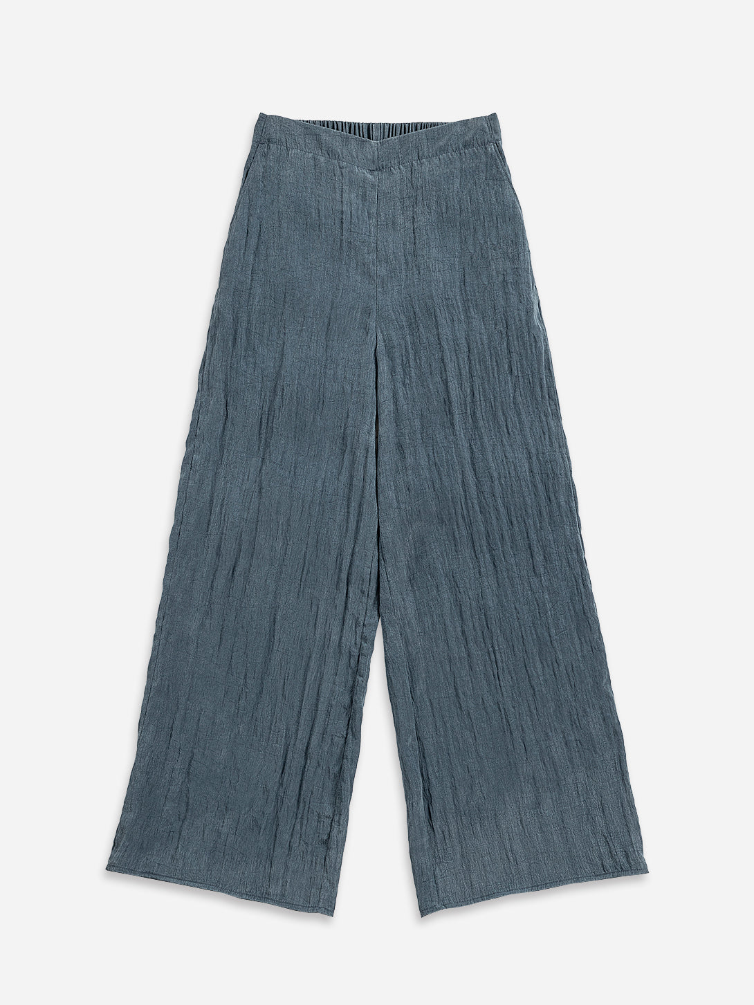 Navy Crinkle Fluid Pants Womens Lightweight Wide leg Pants Womens Summer Pants