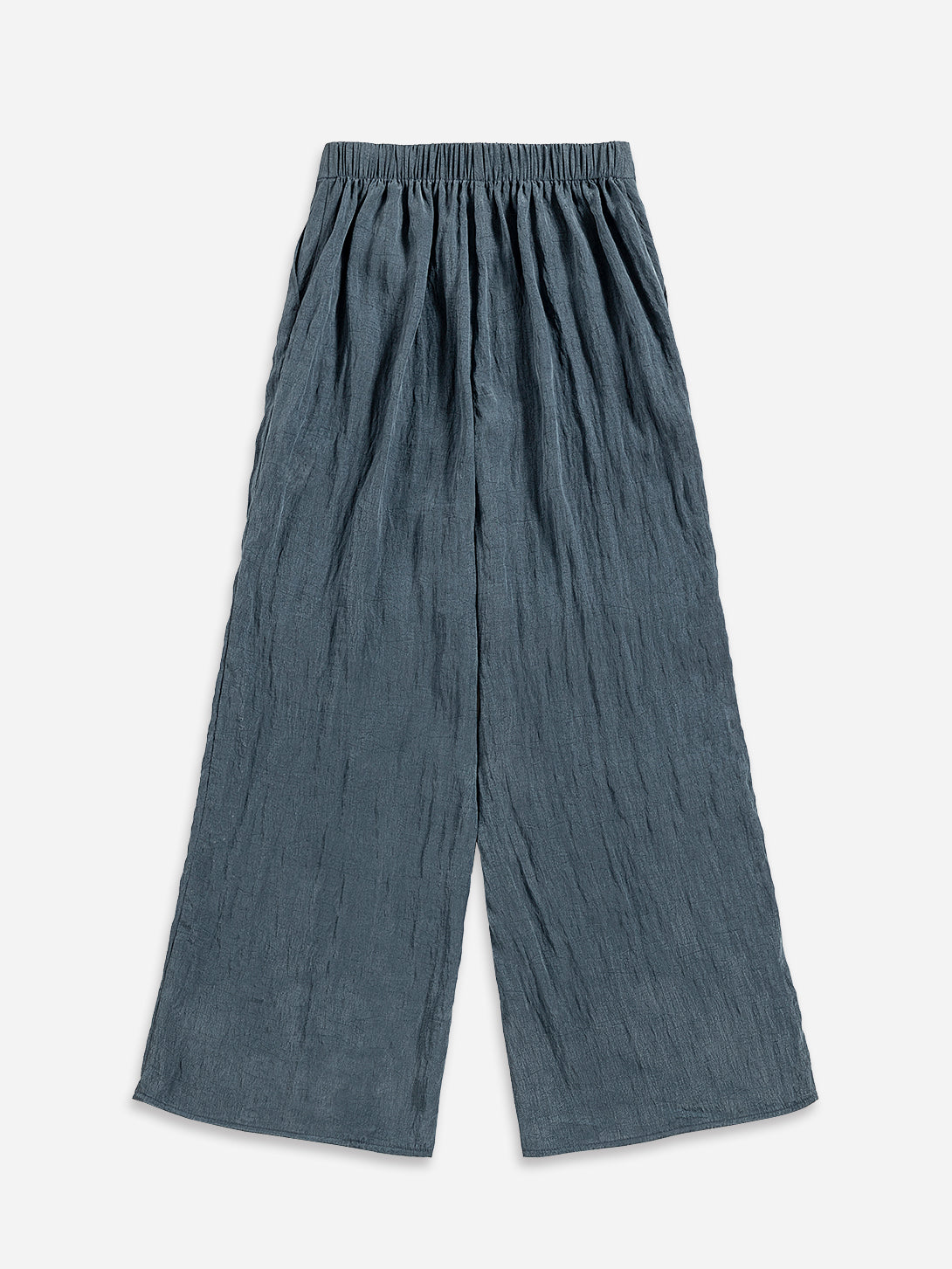 Navy Crinkle Fluid Pants Womens Lightweight Wide leg Pants Womens Summer Pants