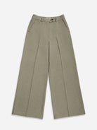 Olive Relaxed Trousers Womens Relaxed Fitting Trousers Womens Pleated Pants 