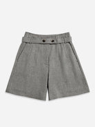 Dk Shadow Heather Pleated Belt Shorts Womens Pleated Short Womens Summer Shorts