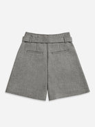 Dk Shadow Heather Pleated Belt Shorts Womens Pleated Short Womens Summer Shorts