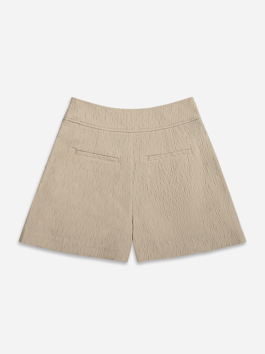 Oatmeal Jacquard Shorts Womens Shorts Lightweight Pleated Summer Shorts Jaquard Shorts Womens 
