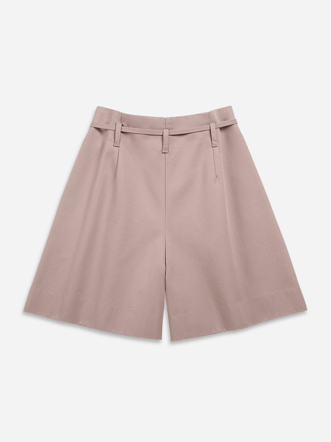 Dusty Rose Paperbag Belted Shorts Womens Belted Shorts Pleated Shorts 