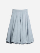 Sea Blue Balloon Skirt Womens Long Skirt Womens Pleated Layered Skirt 