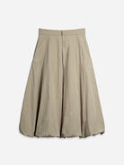 Stone Brown Balloon Skirt Womens Long Skirt Womens Pleated Layered Skirt 