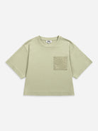 Seaweed Green Seashell Pocket SS Tee Womens Short Sleeve Tee Pocketed Tee Shirt Summer Tee 