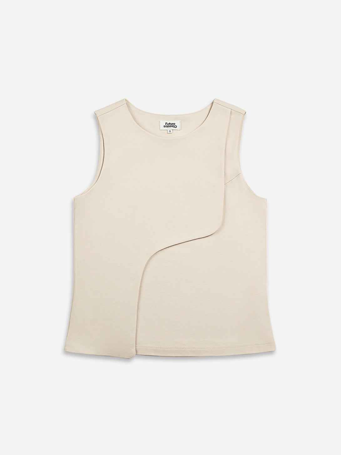 Oatmeal FC Blocking Tank Top Womens Textured Top Summer Tank Womens Sleeveless Top