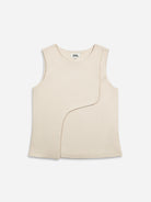 Oatmeal FC Blocking Tank Top Womens Textured Top Summer Tank Womens Sleeveless Top