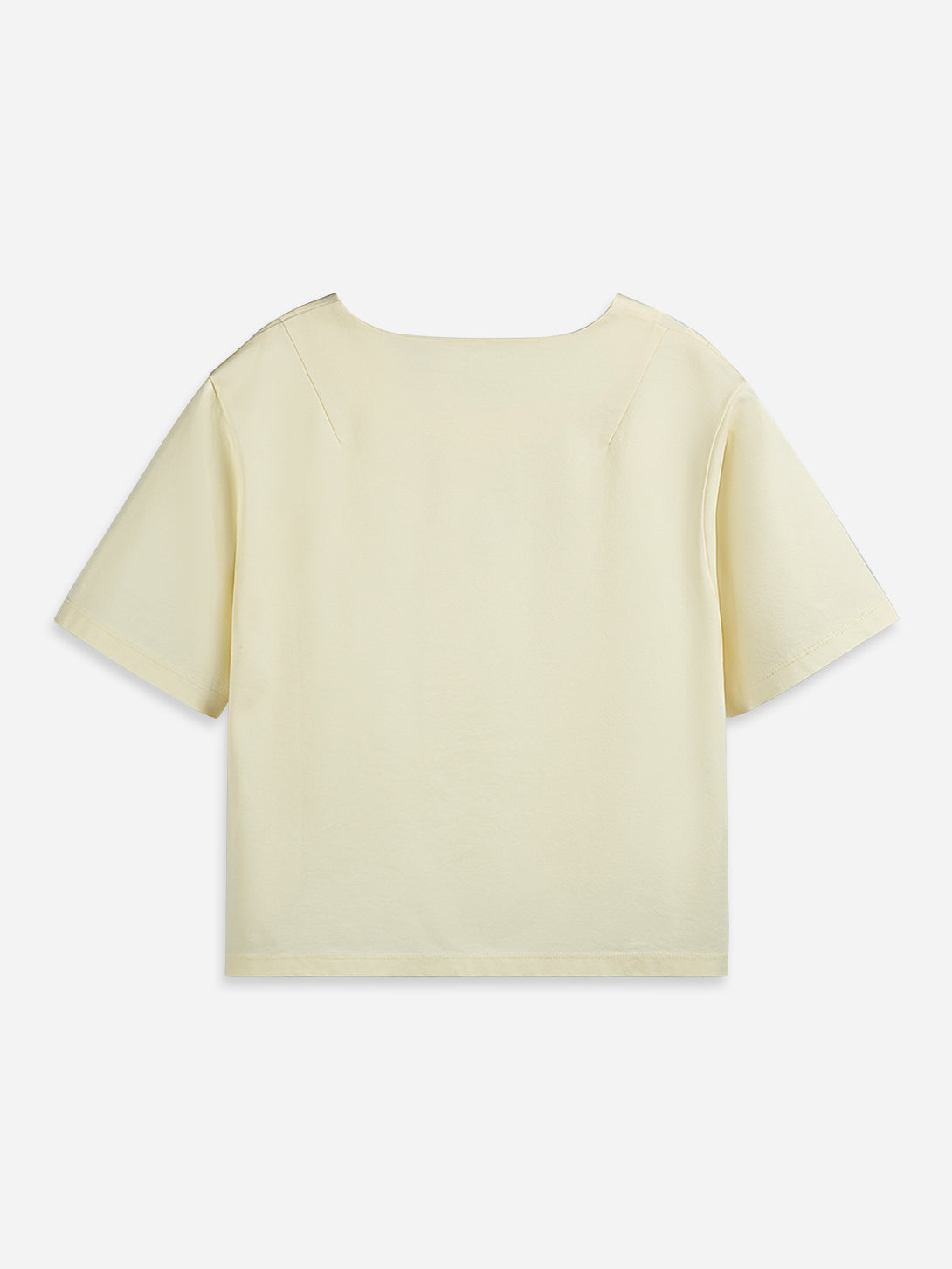 Seedpearl Knotted Shoulder SS Tee Womens Short Sleeve Tee Summer Crew Neck Tee 