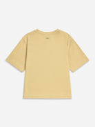 Canvas Yellow Nova Boxy Tee Womens Short Sleeve Tee Cat Embroidered Tee 