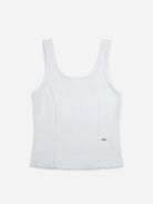Pure White Essential Rib Tank Womens Tank Top Womens Sleeveless Shirt Womens Tank 