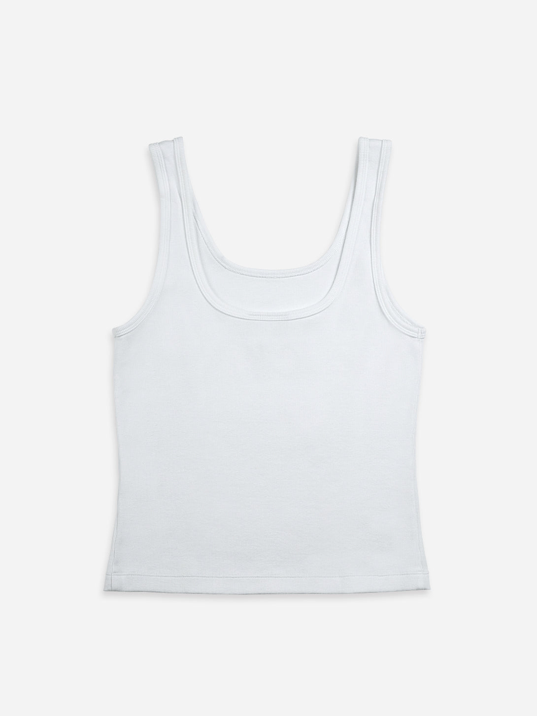 Pure White Essential Rib Tank Womens Tank Top Womens Sleeveless Shirt Womens Tank 