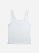 Pure White Essential Rib Tank Womens Tank Top Womens Sleeveless Shirt Womens Tank 
