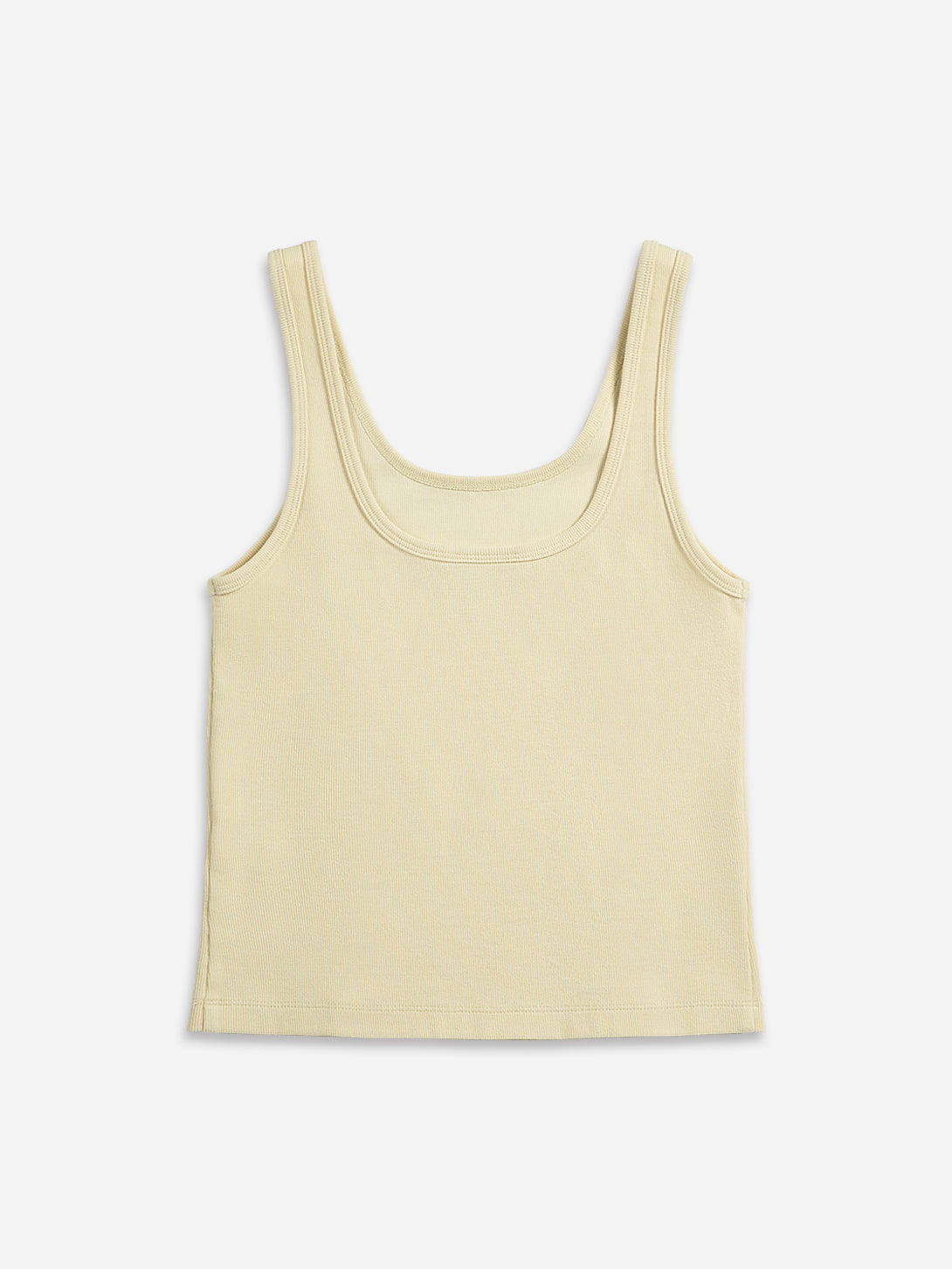 Almond Yellow Essential Rib Tank Womens Tank Top Womens Sleeveless Shirt Womens Tank 