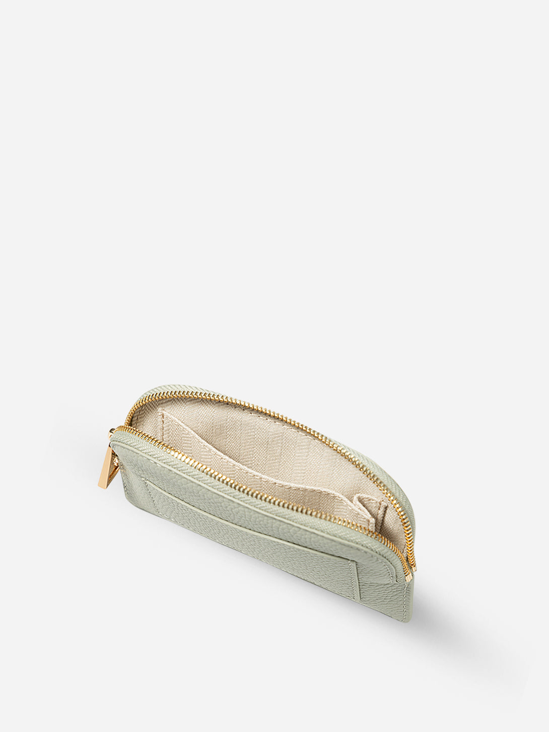 Seaweed Green Coin Pouch Womens Small Leather Pouch Coin Leather Bag 