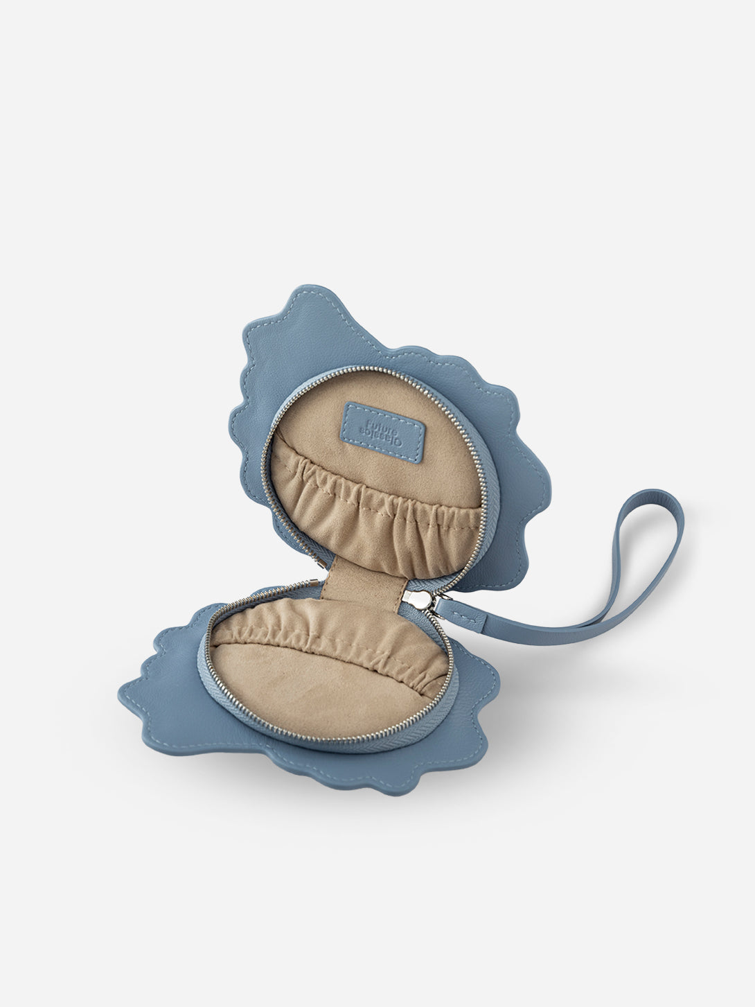 Blue Shadow Sea Snail Jewellery Pouch Womens Leather Small Pouch 