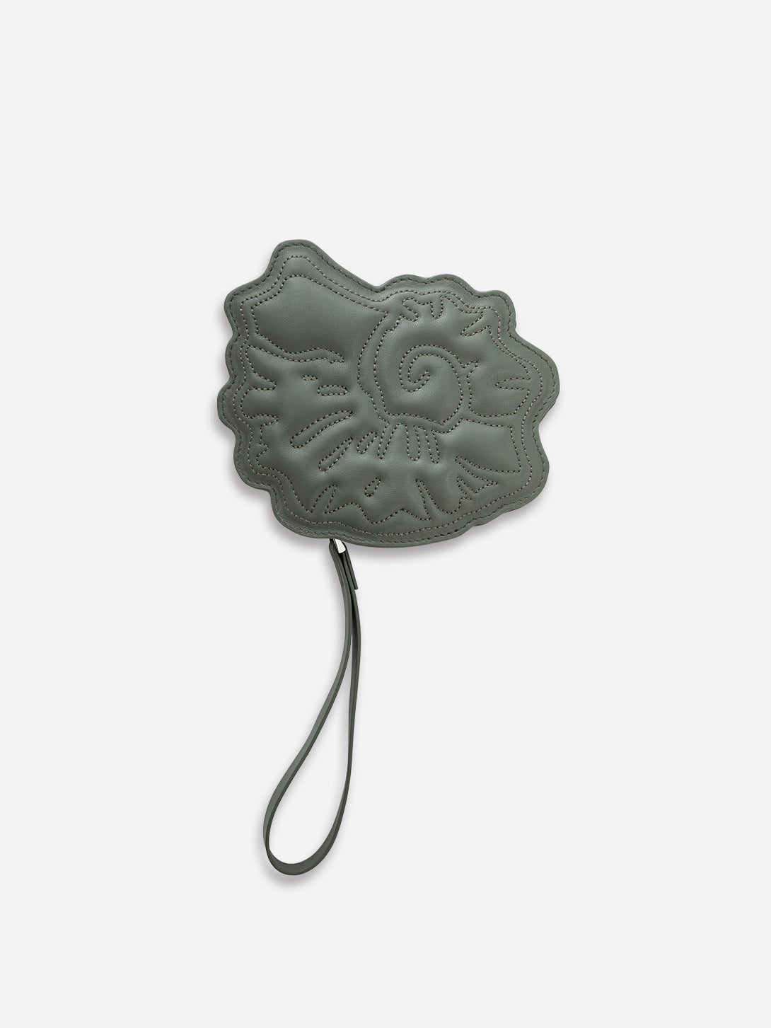 Olive Sea Snail Jewellery Pouch Womens Leather Small Pouch 