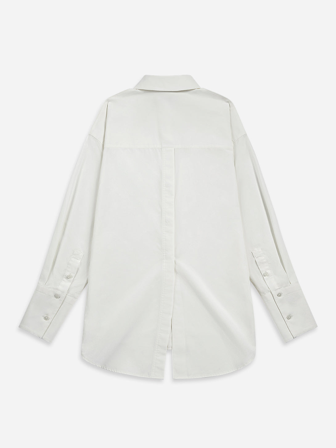 Off White Back Slit Shirt Womens Long Sleeve Women Shirt Womens Collared Button Up 