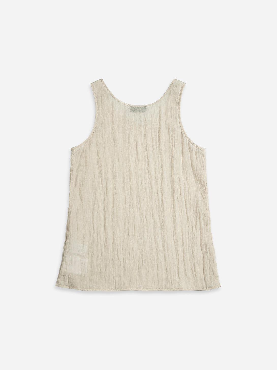 Oatmeal Crinkle Fluid Tank Top Womens Tank Top Lightweight Summer Top 