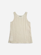 Oatmeal Crinkle Fluid Tank Top Womens Tank Top Lightweight Summer Top 