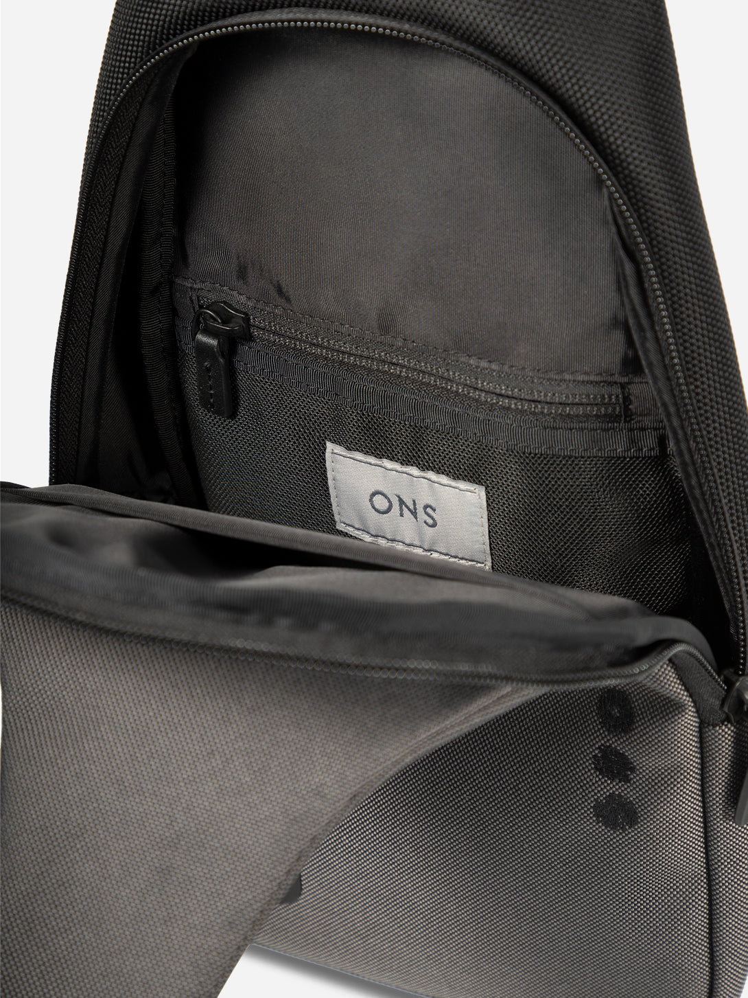 Charcoal x Black Day Life Sling ONS Mens Compact Travel Bag Crossbody Bag 