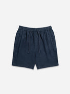 Navy Ward Linen Shorts Mens Linen Drawstring Shorts 