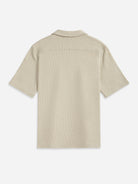 Silver Birch Rockaway Slub Waffle Shirt Mens Camp Collar Short Sleeve Waffle Knit 
