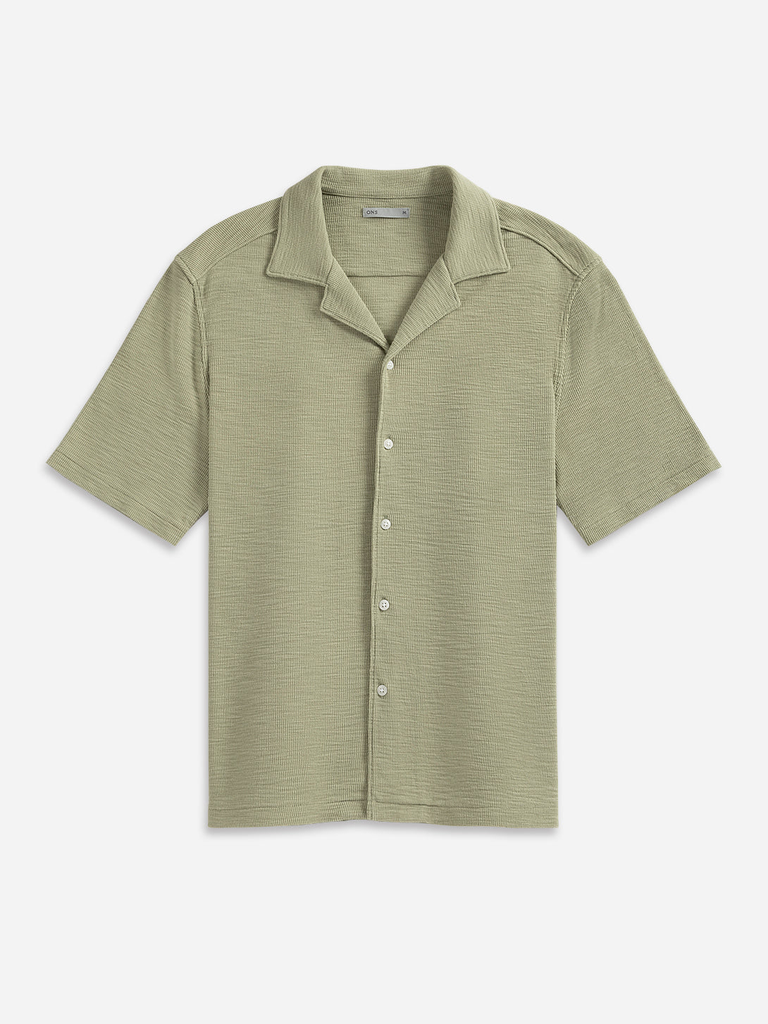 Tea Rockaway Slub Waffle Shirt Mens Camp Collar Short Sleeve Waffle Knit 