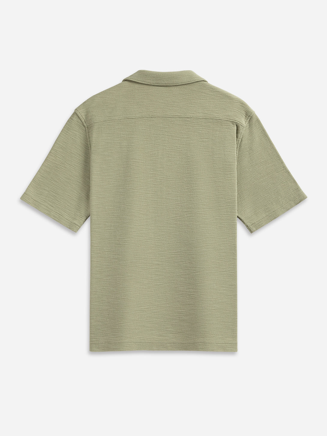 Tea Rockaway Slub Waffle Shirt Mens Camp Collar Short Sleeve Waffle Knit 