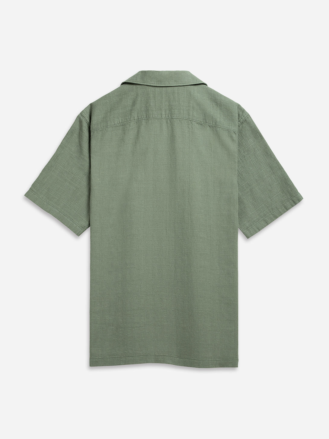 Tea Rockaway Linen Cotton Shirt Mens Camp Collar Linen Shirt Chest Pocket Short Sleeve Tee