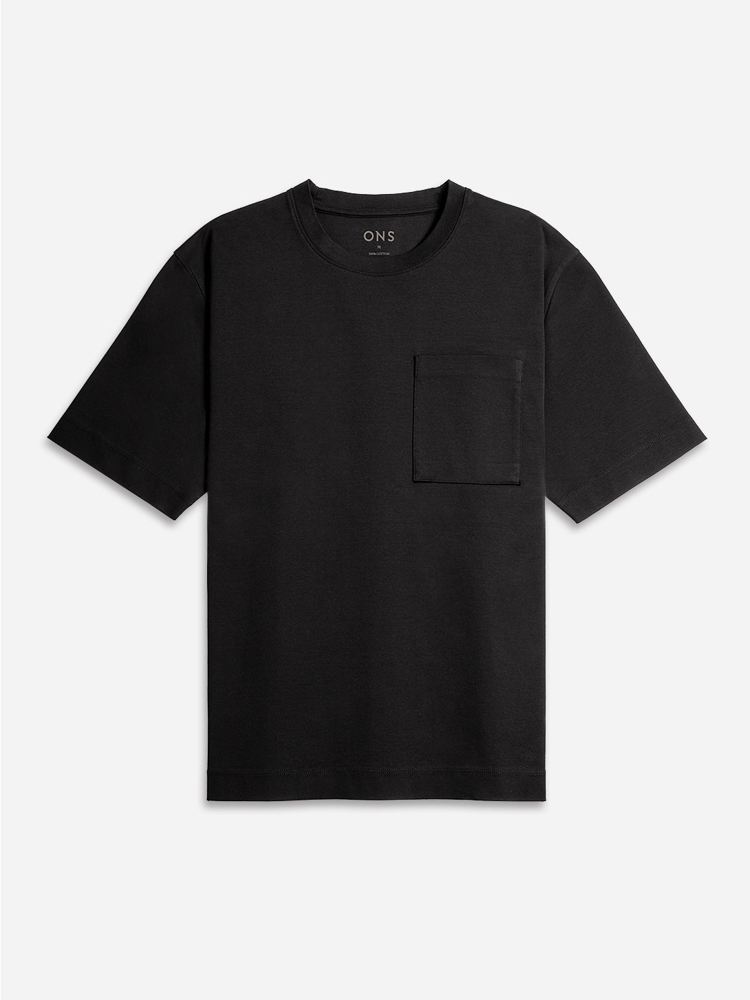 Black Baseile Pocket Tee Mens Relaxed Fit Tee Mens Stretch Tee Short Sleeve Summer Shirt Chest Pocket 