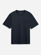 Navy Baseile Pocket Tee Mens Relaxed Fit Tee Mens Stretch Tee Short Sleeve Summer Shirt Chest Pocket 