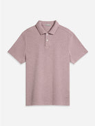 Dusty Purple Bennett Slub Waffle Polo Mens Summer Polo Shirt Slub Waffle Fabric Collared Shirt Lightweight Polo Shirt 