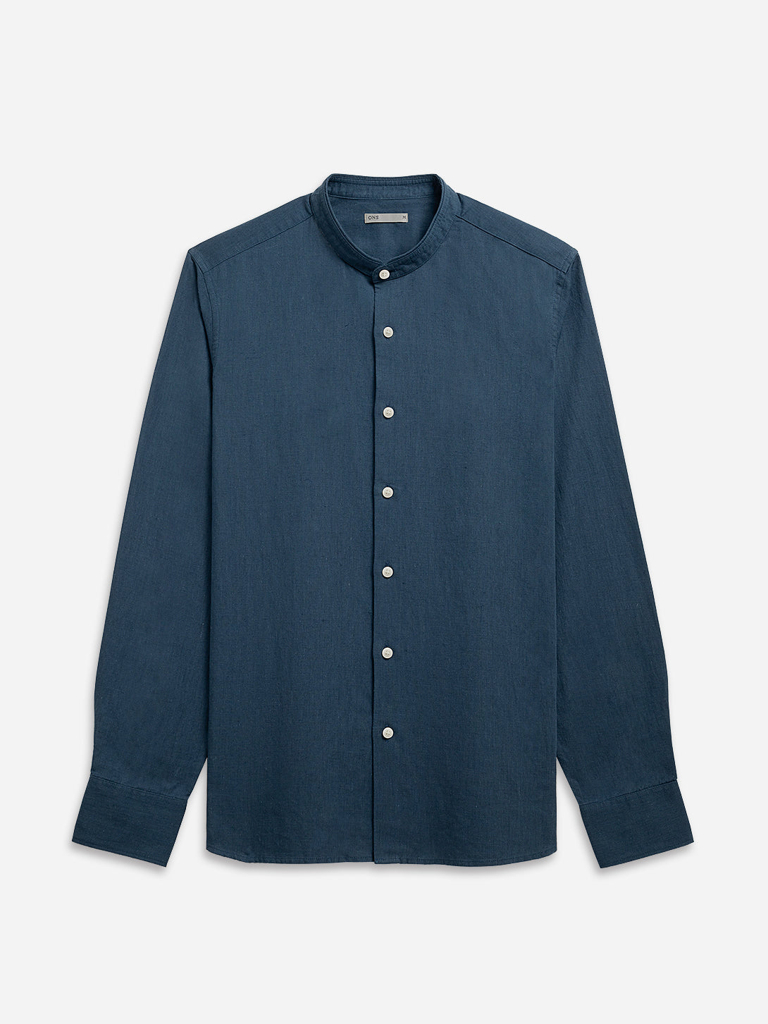 Dk Denim Aleks Linen Cotton Shirt Band Collar Linen Dress Shirt 