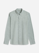 Lead/White Stripe Fulton Stripe Shirt Mens Long Sleeve Casual Dress Shirt Button Down Shirt Button Down Collar Cotton Linen Blend Shirt 