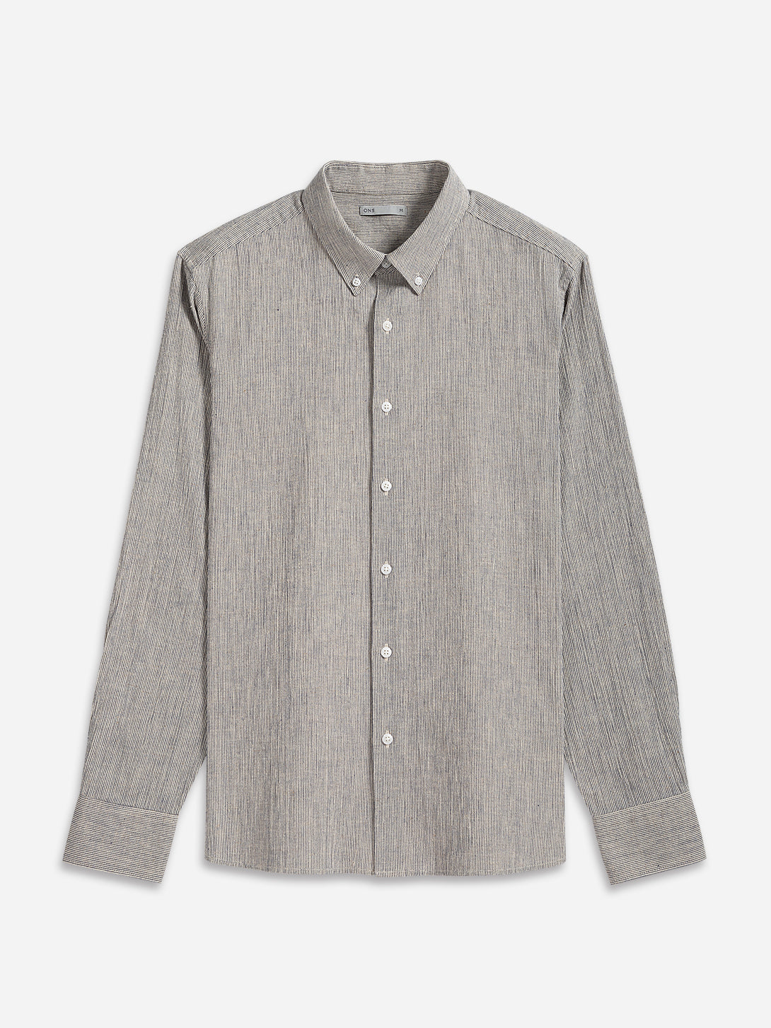 Navy/Off White Stripe Fulton Pinstripe Shirt Mens Button Down Shirt Collared Dress Shirt Micro Stripe Dress Shirt Cotton Linen Stripe Shirt 