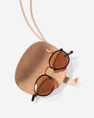 Honey Peach Taco Pebble Glasses Case Womens Small Leather Peach Glasses Case 