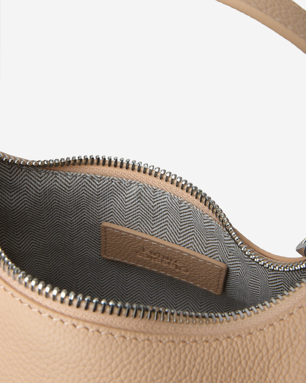 Honey Peach Mini Skate Pebble Top Handle Womens Peach Leather Hand Bag 