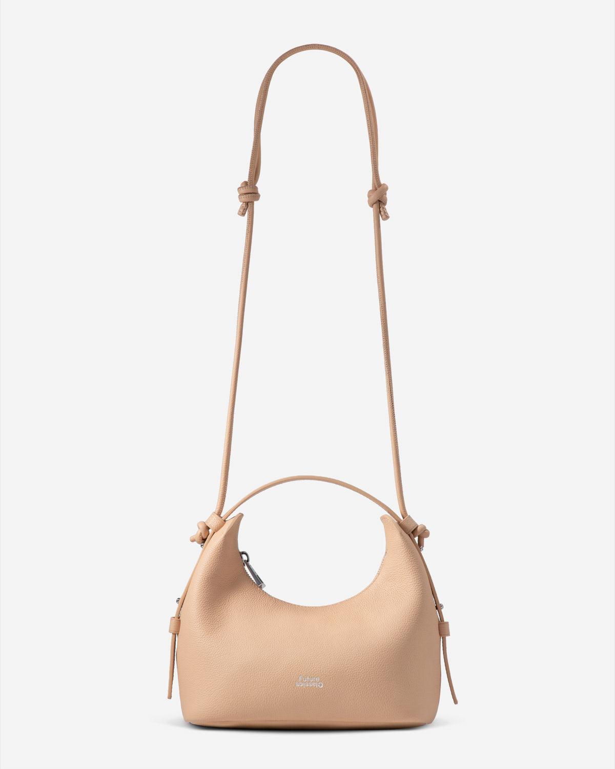 Honey Peach Mini Skate Pebble Top Handle Womens Peach Leather Hand Bag 